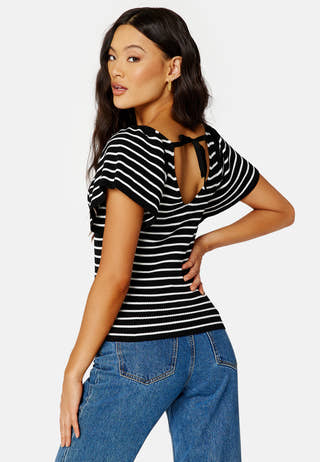 ONLLeelo Stripe S/S BackPullover