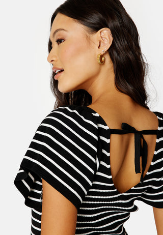 ONLLeelo Stripe S/S BackPullover