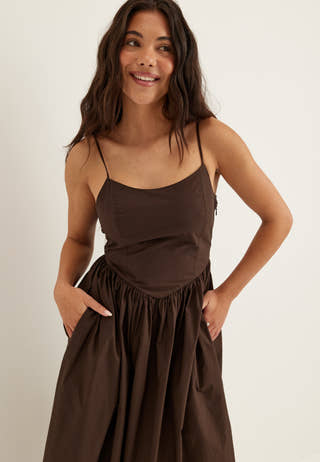 Onllikara Strap Waist Long Dress