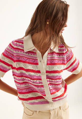 Onllula Polo S/S CARDIGAN KNT