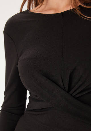 Onlqueen L/S GLITTER TWIST DRE