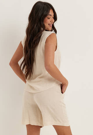 Onlsiesta Mw Pull-up Lin Bl Shorts