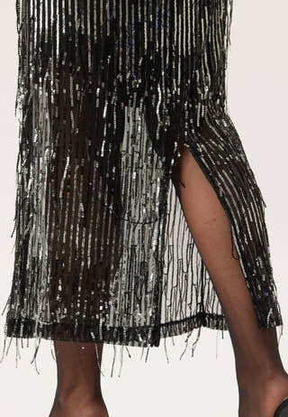 Onlspacy Hw Long Sequins Skirt