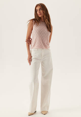 Onlsunny Sl Pointelle Top Knt