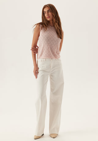 Onlsunny Sl Pointelle Top Knt