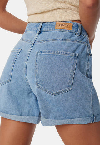 Onlvega HW Mom Dnm Shorts