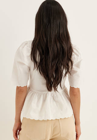 Onlveronika Life S/S MIX PEPLUM TOP