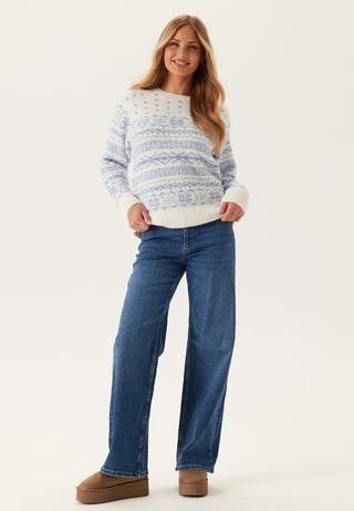 Onlxmas Nordic Ls O-neck Knt