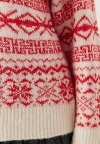 Onlxmas Nordic Ls O-neck Knt