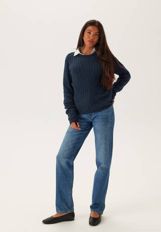 Pcfia Ls Cable Knit