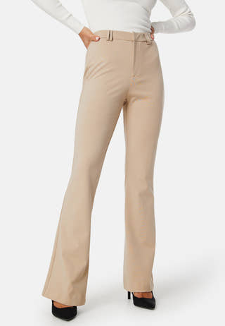 Peach Mid Waist Flared