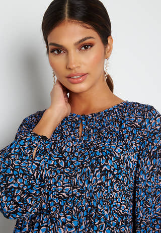 Tanny L/S Mini Plisse Top