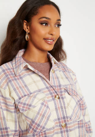 Valentina L/S Check Shacket