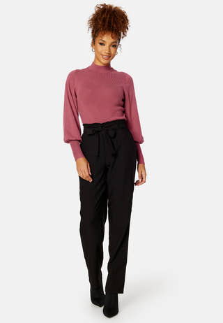 Bosella HW Paperbag Straight Pant
