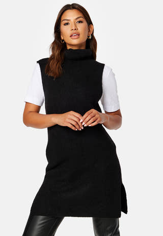 Ellen Rollneck Long Knit Vest
