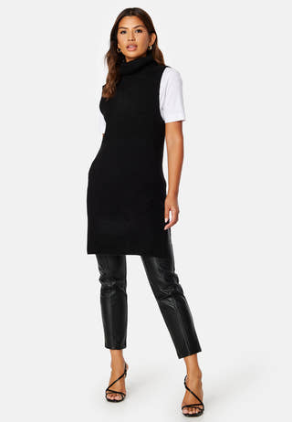 Ellen Rollneck Long Knit Vest