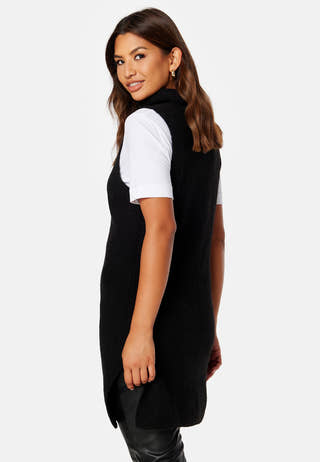 Ellen Rollneck Long Knit Vest