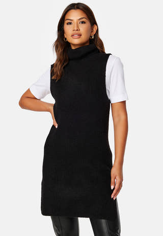 Ellen Rollneck Long Knit Vest