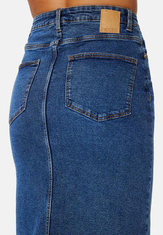 Jessie HW Denim Midi Skirt