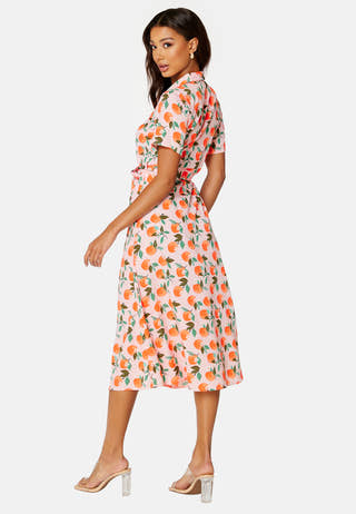 Josi SS V-Neck Midi Shirt Dress