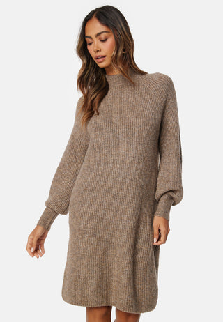 Natalee LS O-Neck Knit Dress