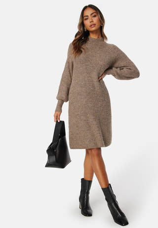 Natalee LS O-Neck Knit Dress