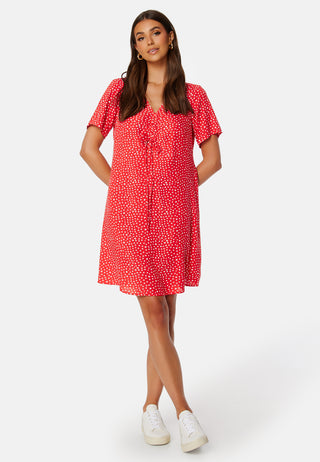 Nya SS V-Neck Short Dress