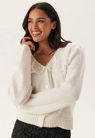 Pcabby Ls Lace Collar Knit Car