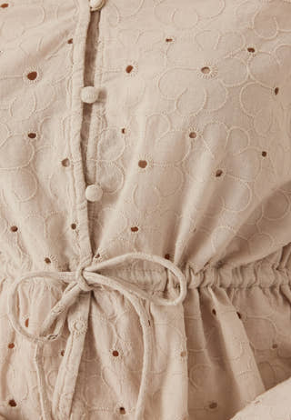 Pcarmorine Ls Embroderi Top