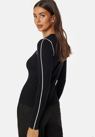 Pcfalka LS Slim Piping Knit