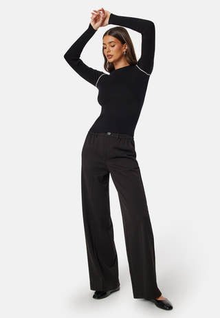 Pcfalka LS Slim Piping Knit