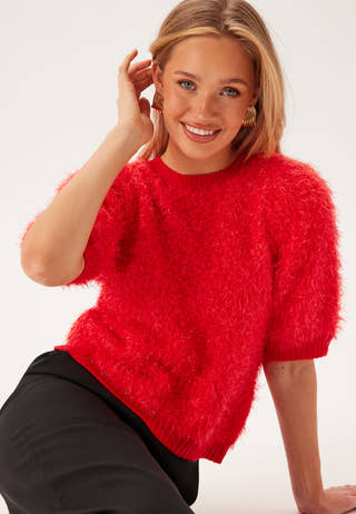 PCFee SS O-Neck Knit Top
