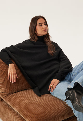 Pcfortuna High Neck Poncho