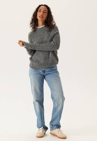 Pcivy Ls O-neck Contrast Knit