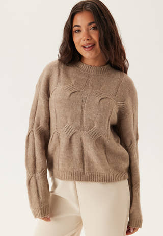 Pcjenna Ls O-neck Cable Knit