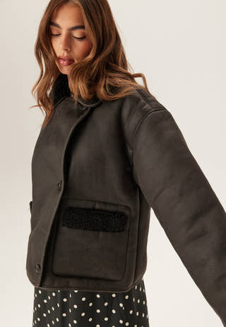 Pcjuno Coated Teddy Jacket