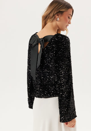 Pckam Ls Deep Back Bow Top