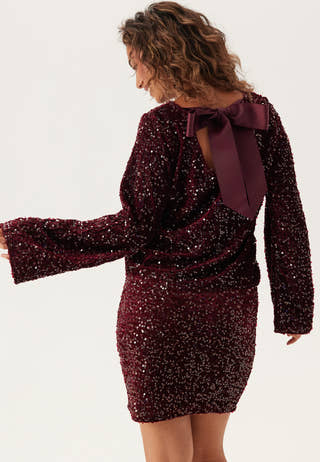 Pckam Ls Deep Back Bow Top