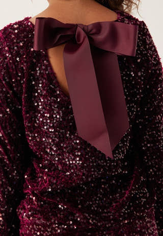 Pckam Ls Deep Back Bow Top