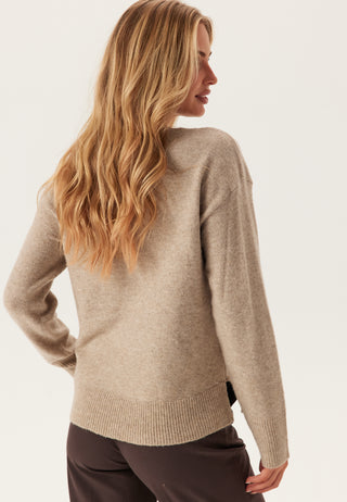 Pcmalou Ls O-neck Cutline Knit