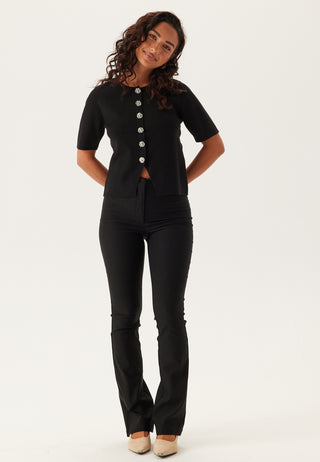 Pcmarie Ss O-neck Split Knit