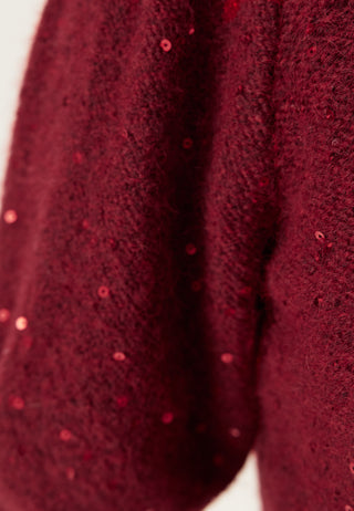 Pcmesva Ss Sequin Tie Back Knit