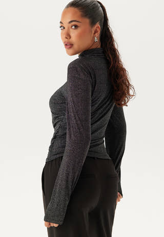 Pcmonica Ls Glitter Ruching To