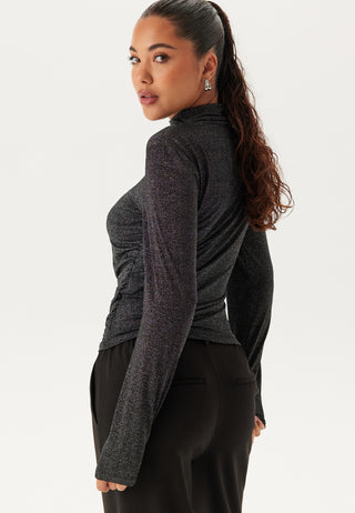 Pcmonica Ls Glitter Ruching To