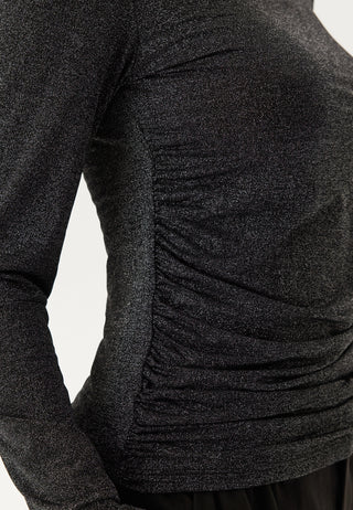 Pcmonica Ls Glitter Ruching To