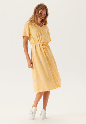 Pcnya Ss V-neck Midi Dress