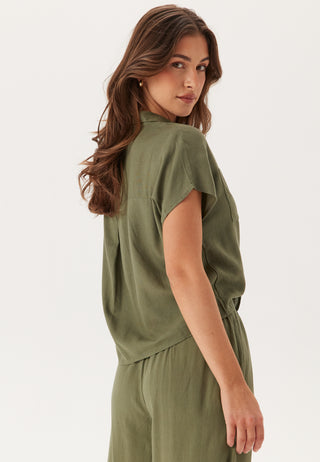 Pcpia Ss Tie Shirt Wvn Noos