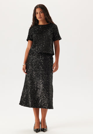 Pcserena Sequin Hw Midi Skirt