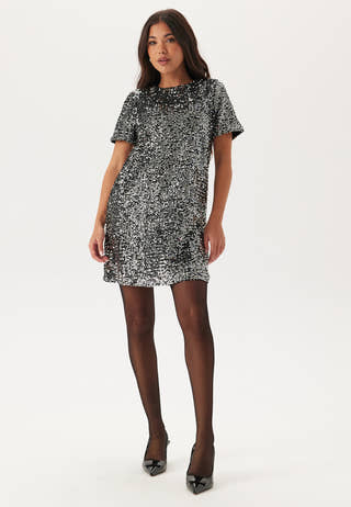 Pcserena Sequin Ss O-neck Dres