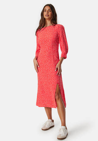 Pcsui 3/4 Sleeve Midi Dress